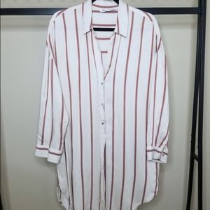 ZARA Long Striped Shirt / Tunic / Mini Dress